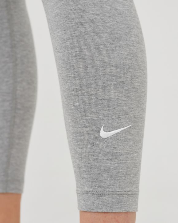 Nike Sportswear Essential 7/8 Mid-Rise Leggings Grey - DK GREY HEATHER/WHITE