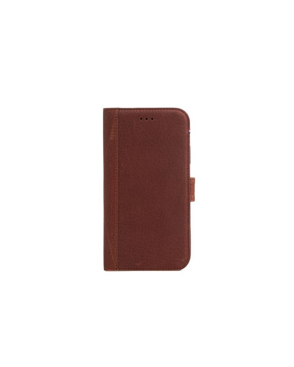 DECODED Full Grain Leather Folio + Case for Apple iPhone XR - Cinnamon  Brown