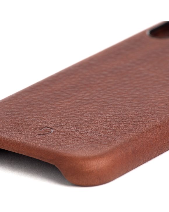 DECODED Full Grain Leather Folio + Case for Apple iPhone XR - Cinnamon  Brown