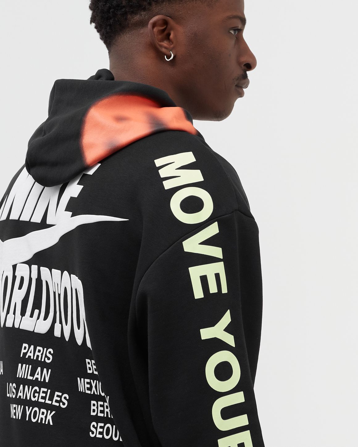 Hoody with lettering print Black | Replay Jeans