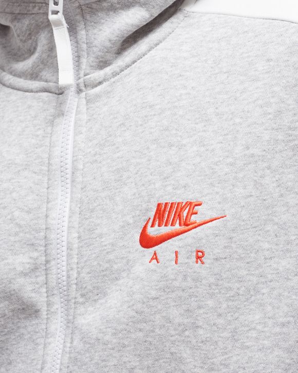 Grey nike hoodie red logo hotsell