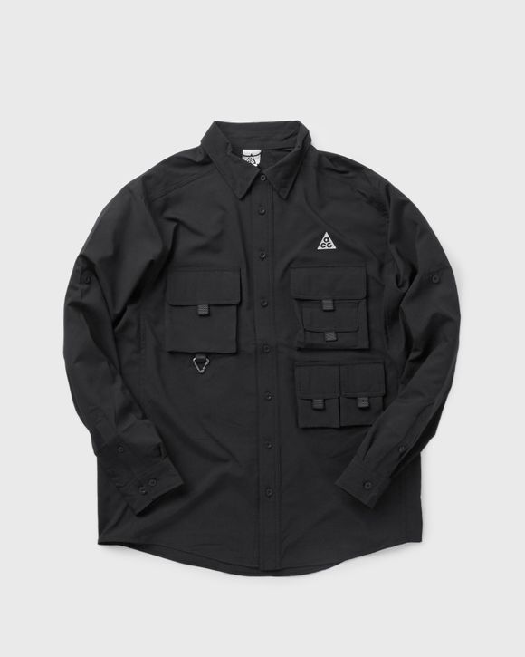 Nike ACG Dri-FIT ADV UV 'Devastation Trail' SHIRT Black - BLACK/DK SMOKE  GREY/SUMMIT WHITE