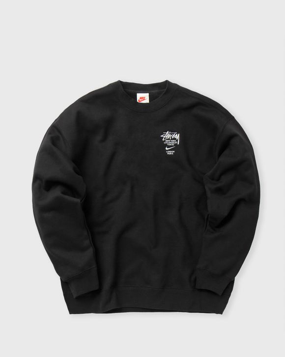 Nike x stussy online international crewneck sweatshirt blac