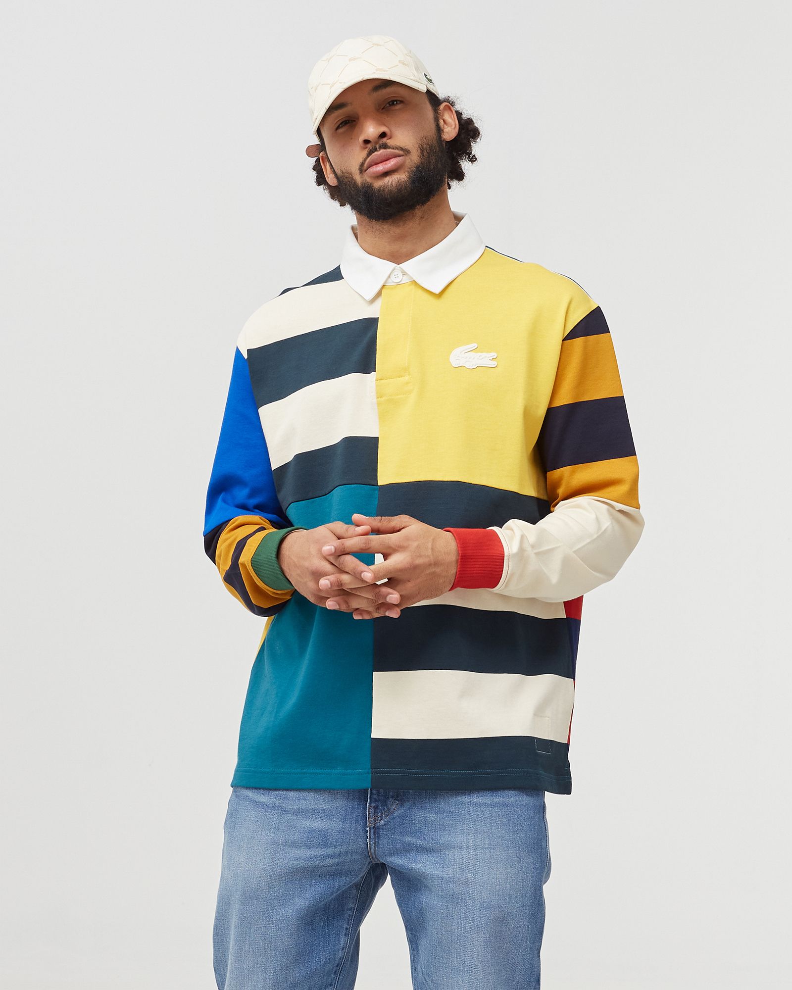 LONG SLEEVED RIBBED COLLAR SHIRT