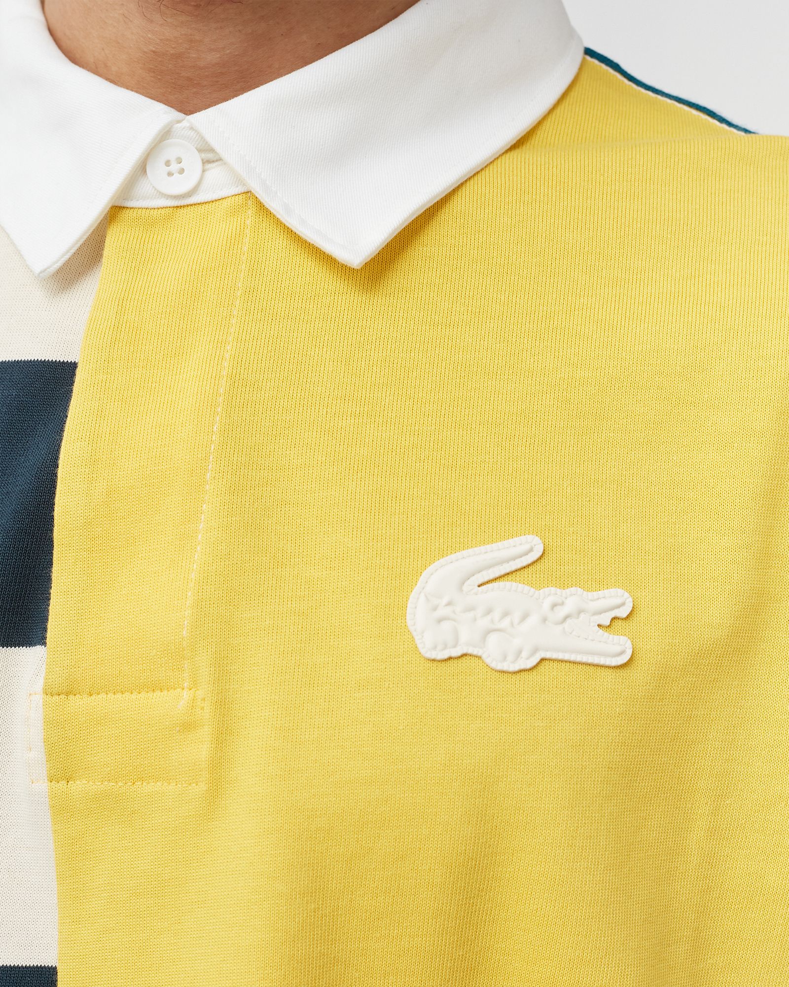 LONG SLEEVED RIBBED COLLAR SHIRT