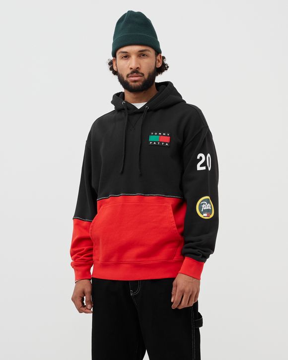 Tommy Hilfiger TOMMY X PATTA HOODIE Black - Black / High Risk Red