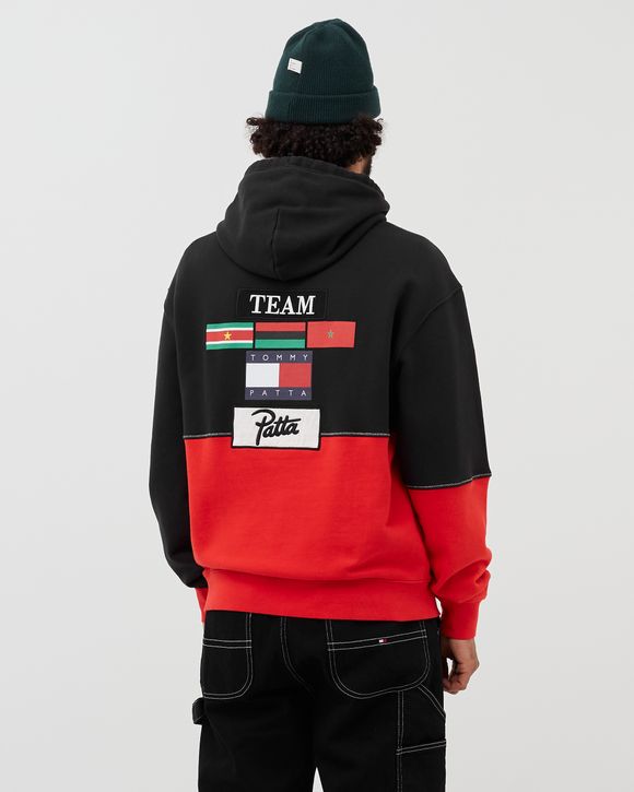 Tommy Hilfiger TOMMY X PATTA HOODIE Black - Black / High Risk Red