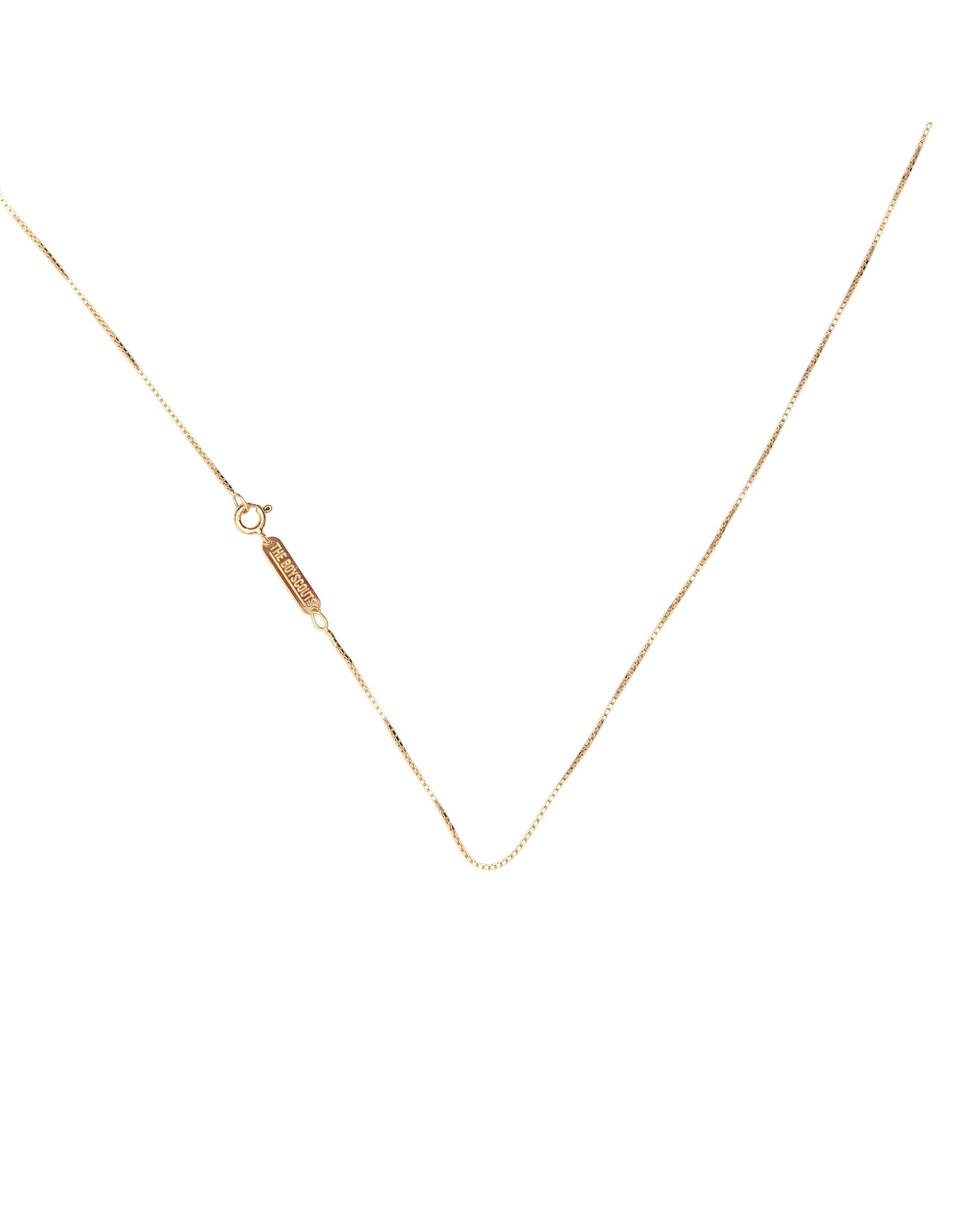 Necklace Facet Square Gold  / 50 cm