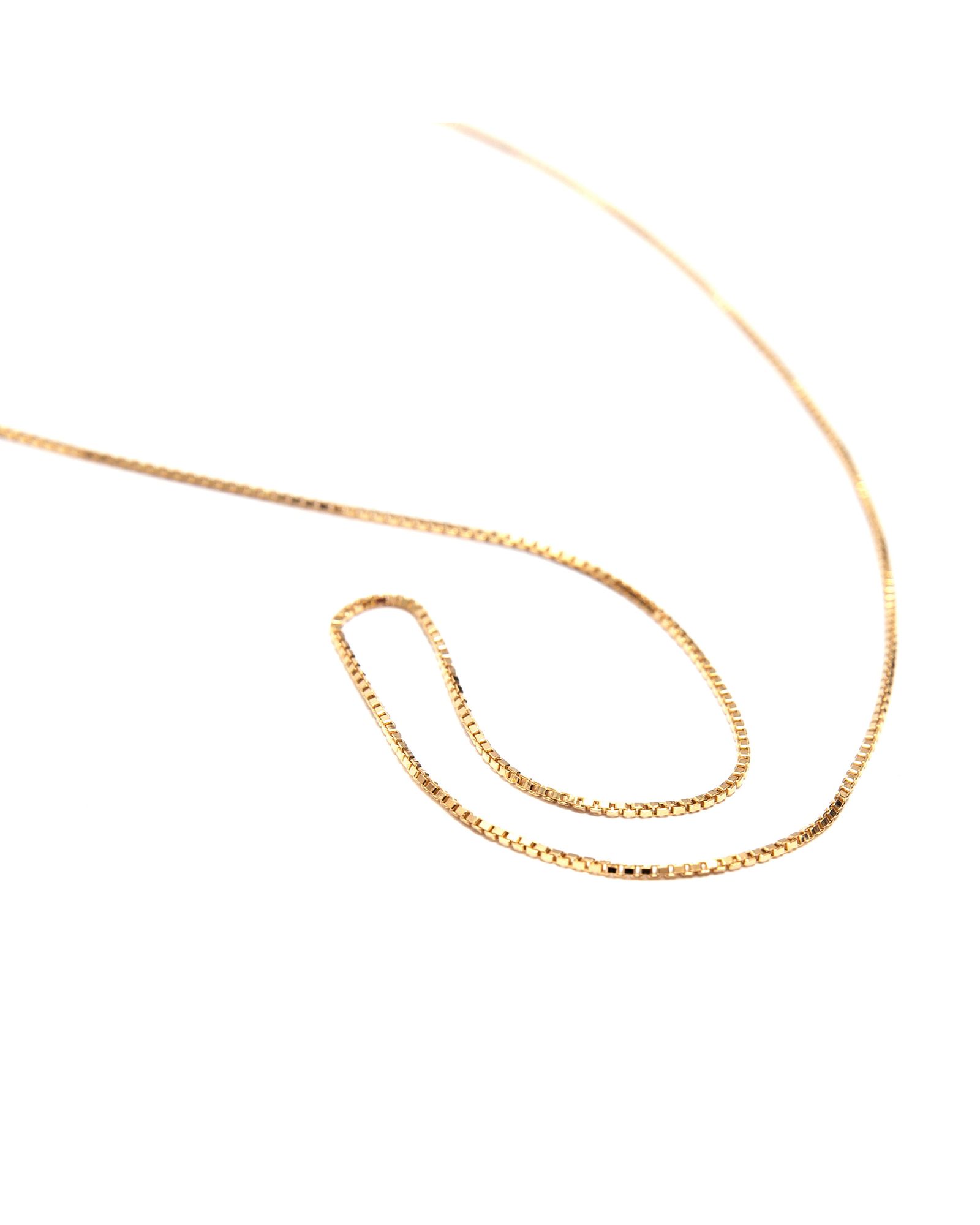 Necklace Facet Square Gold  / 50 cm