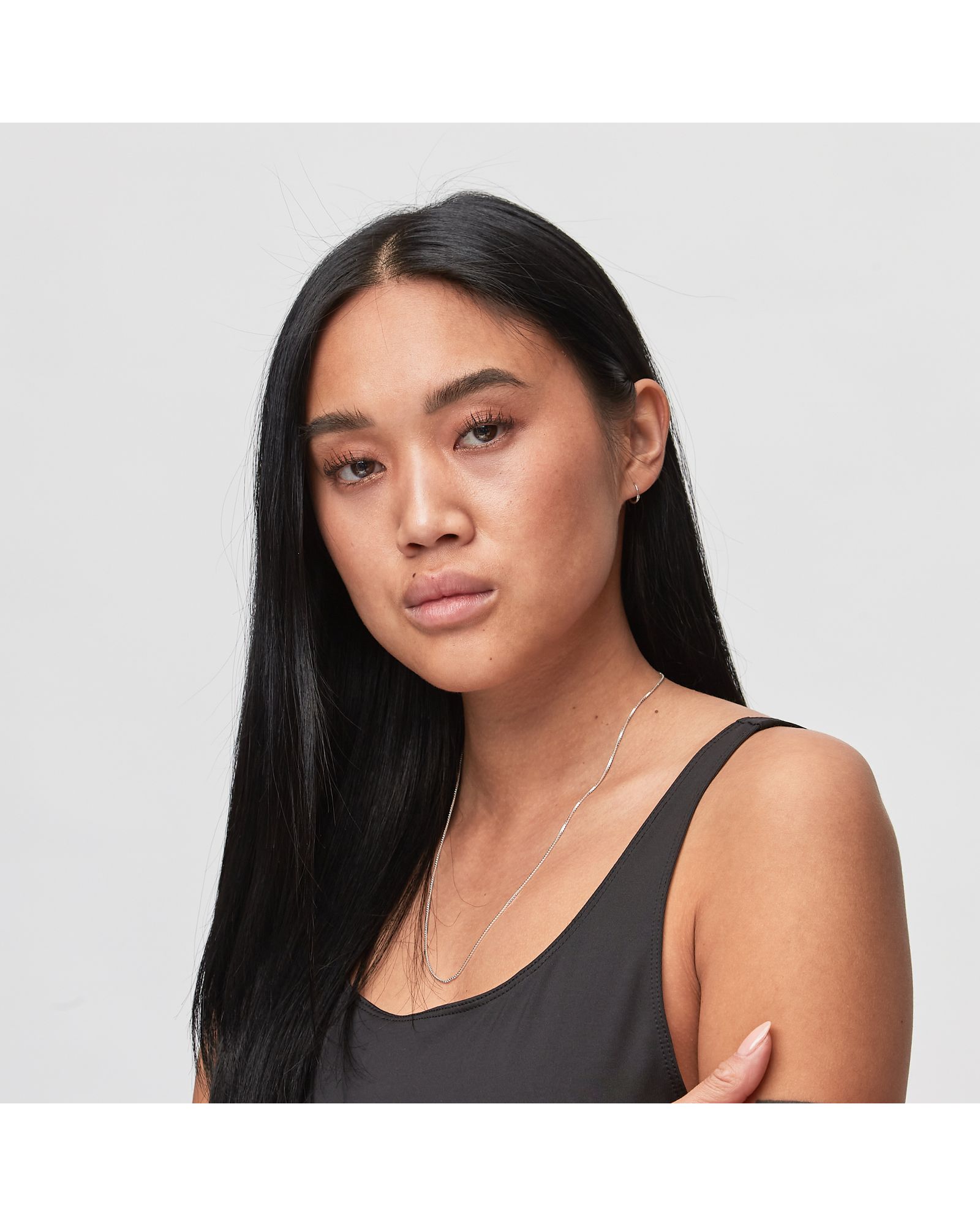 Necklace Facet Square Silver  / 50 cm