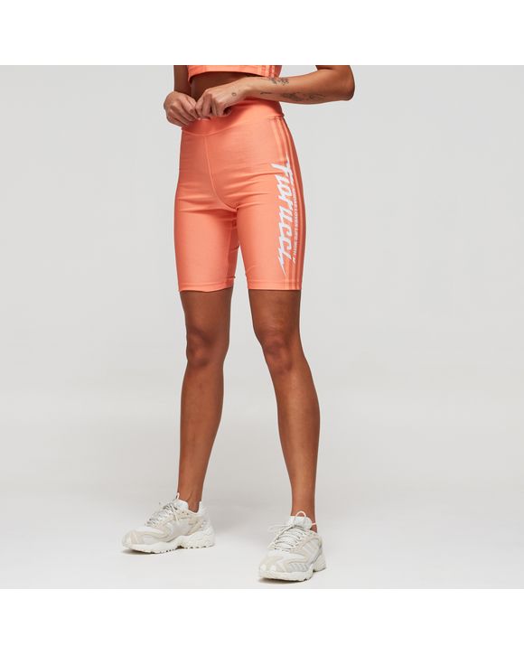 Orange adidas biker online shorts