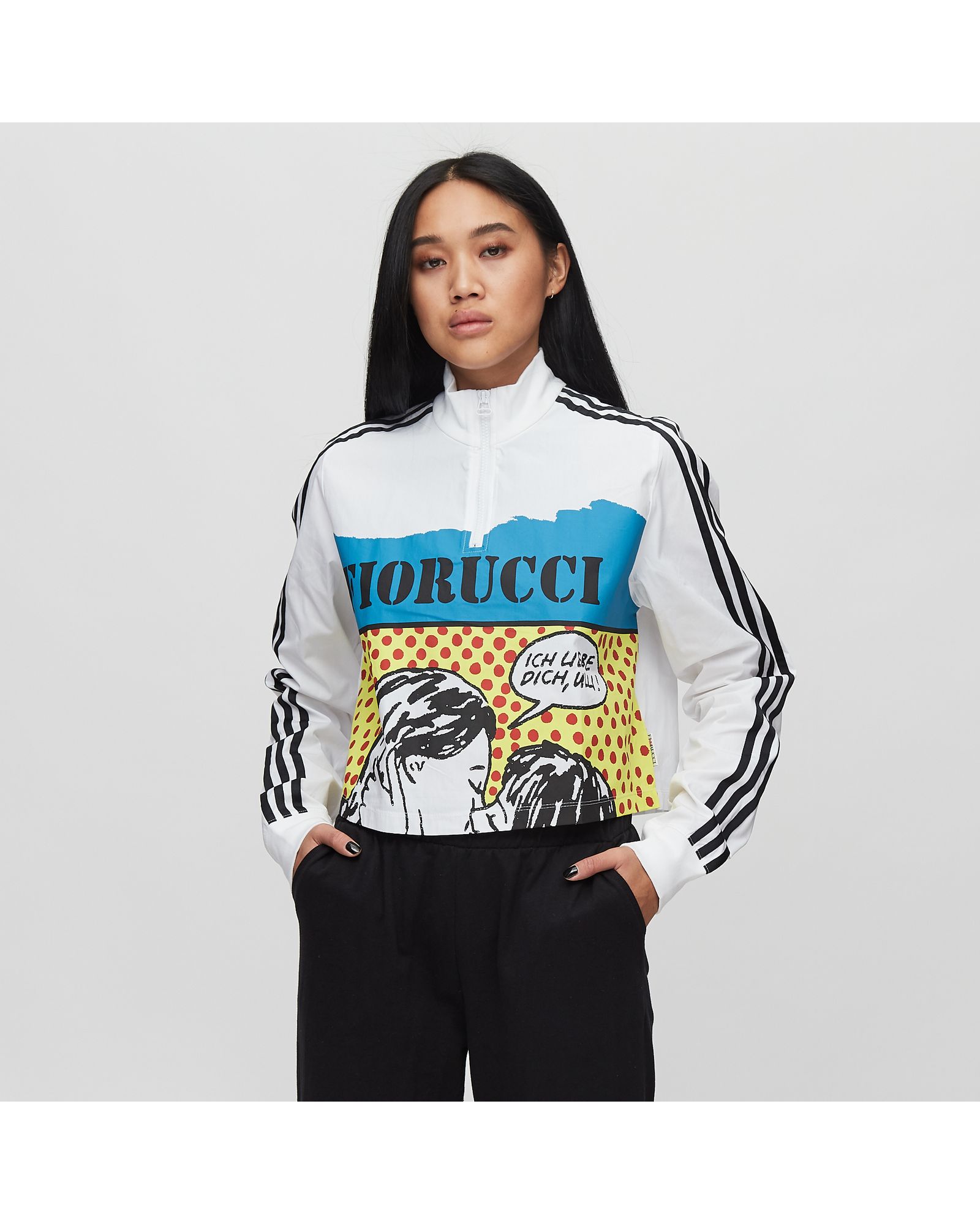 X FIORUCCI GRAPHIC LONGSLEEVE CROP
