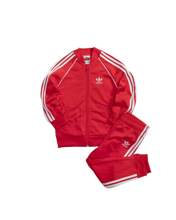 Adidas superstar tracksuit on sale red