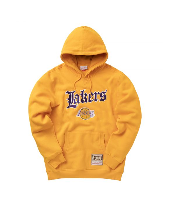 LOS ANGELES LAKERS OLD ENGLISH LOGO HOODIE (YELLOW)