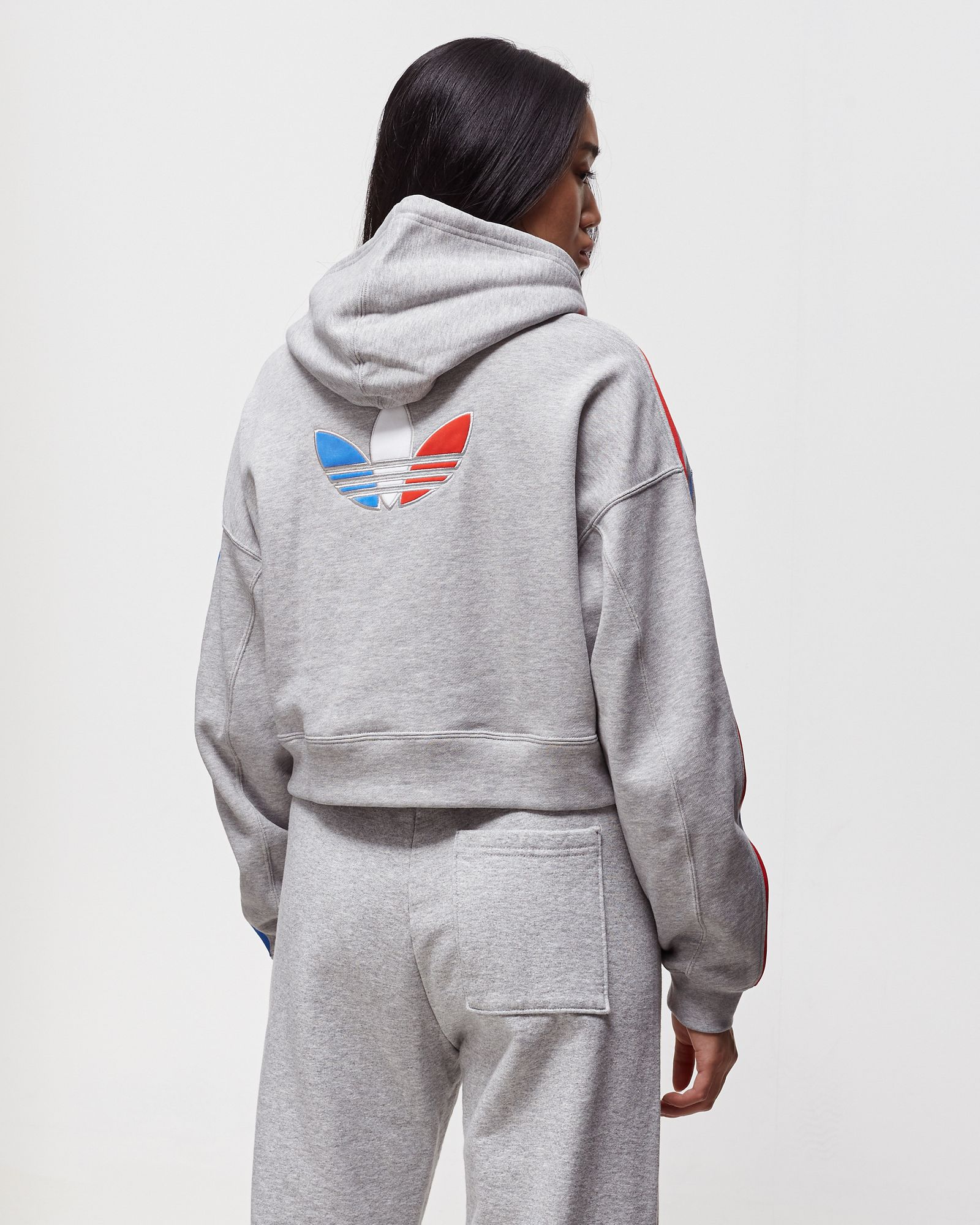WMNS ADICOLOR TRICOLOR TREFOIL CROP HOODIE