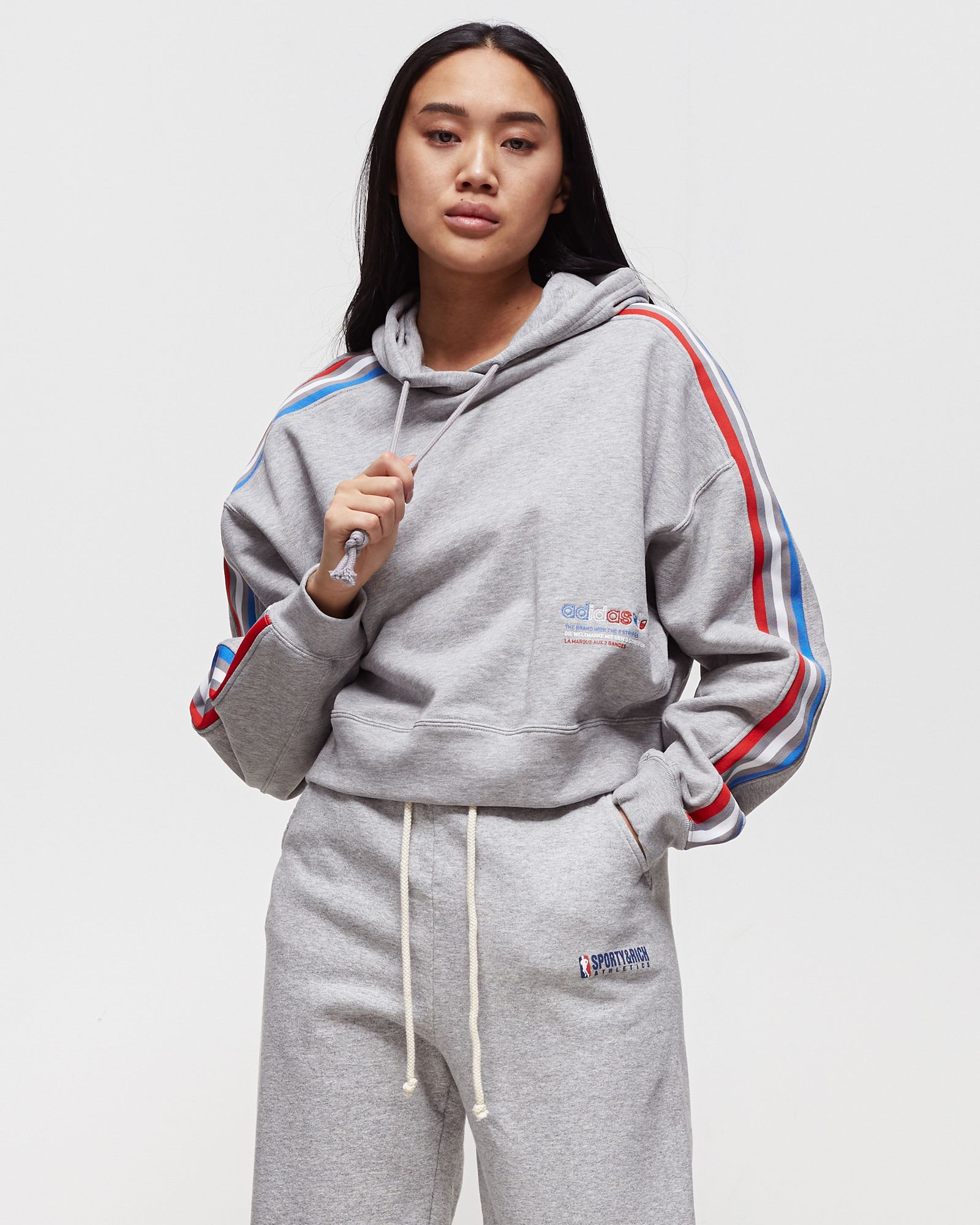 WMNS ADICOLOR TRICOLOR TREFOIL CROP HOODIE