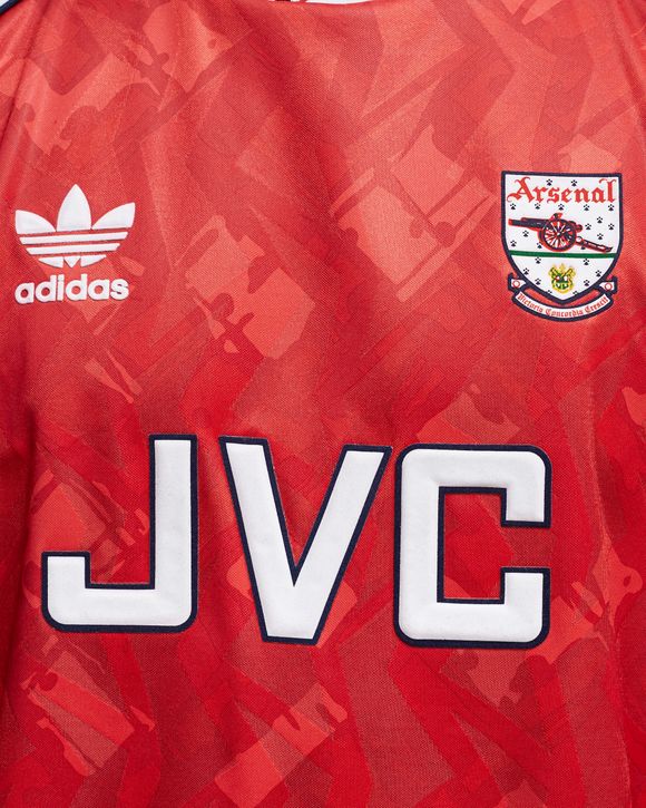 Arsenal Home football shirt 1990 - 1992. Sponsored by JVC