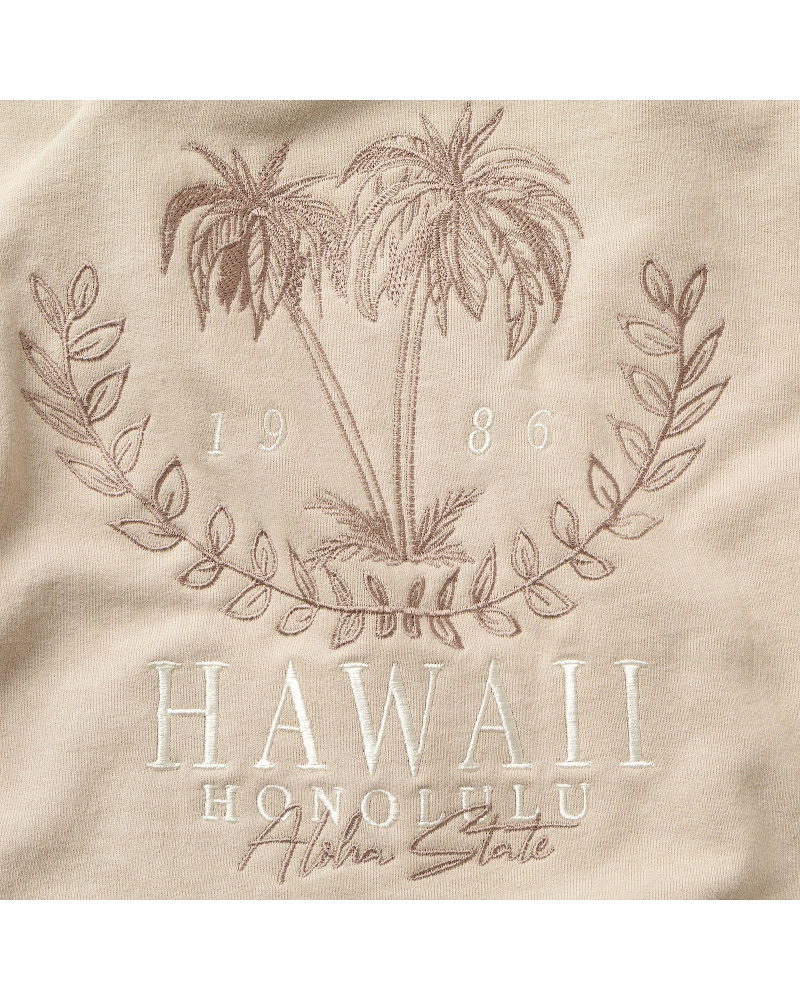 Hawaii Embroidered Washed Sweater