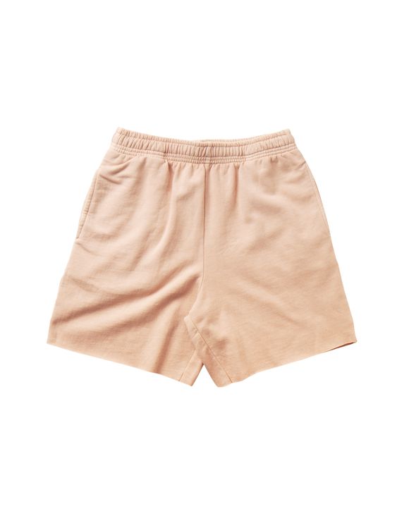 Peach Raw Washed Hem Shorts