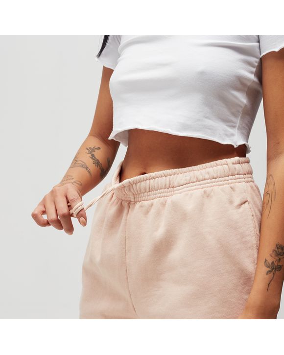 Peach Raw Washed Hem Shorts