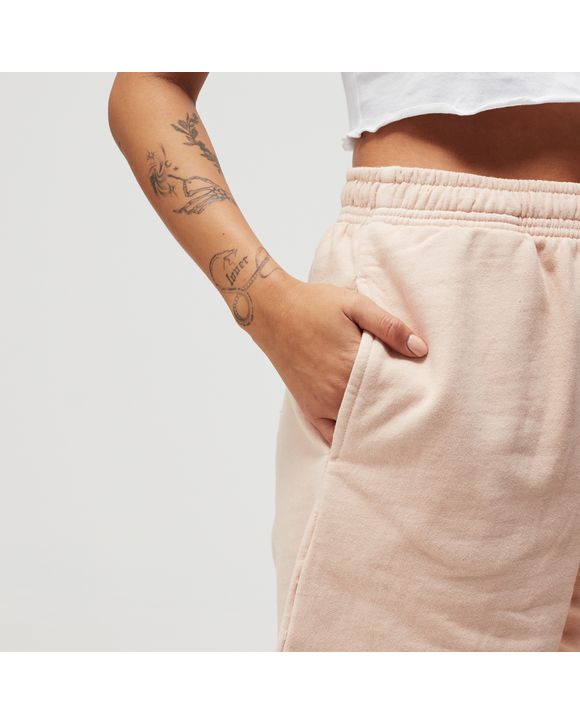 Peach Raw Washed Hem Shorts