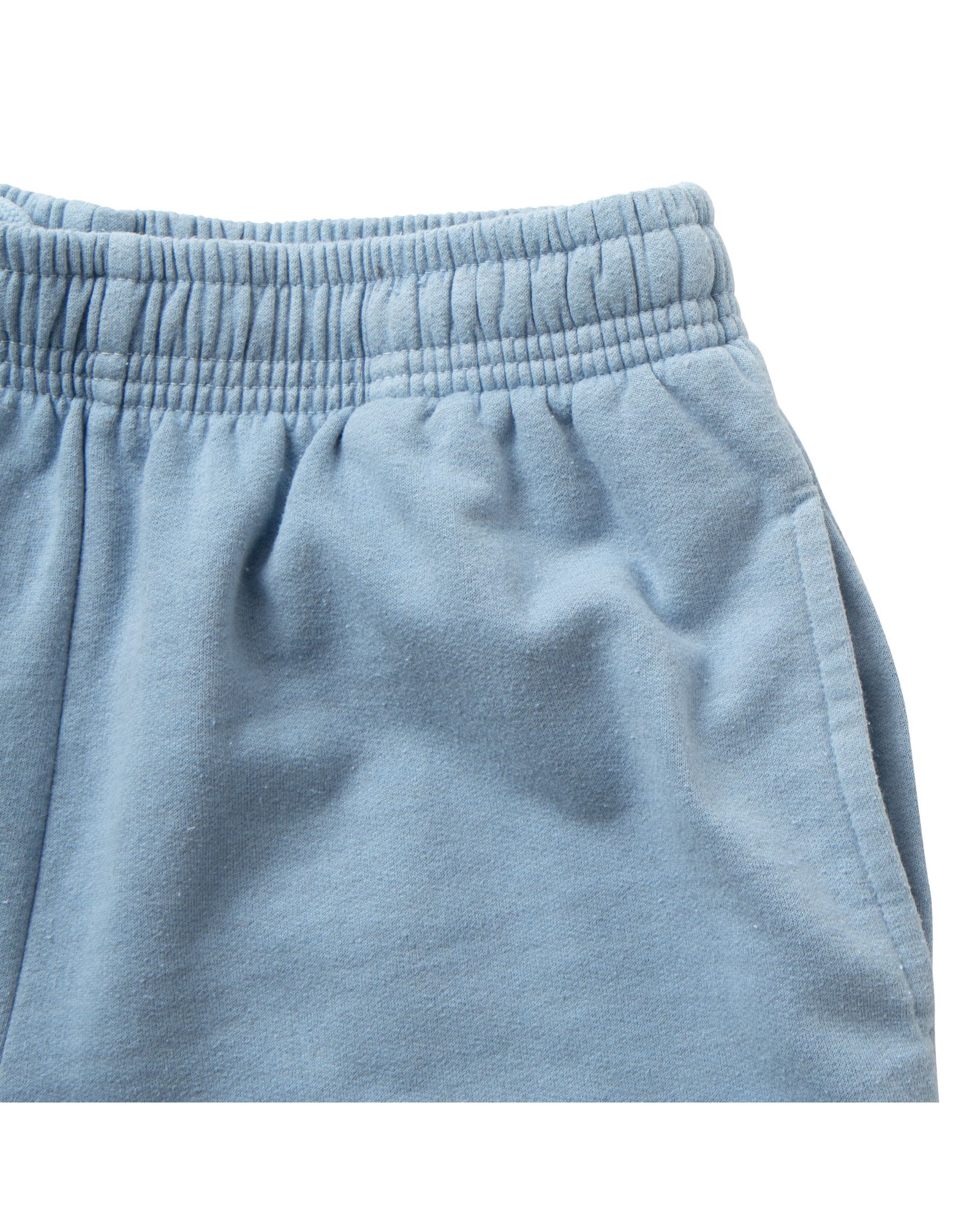 Light Blue Washed Raw Hem Shorts