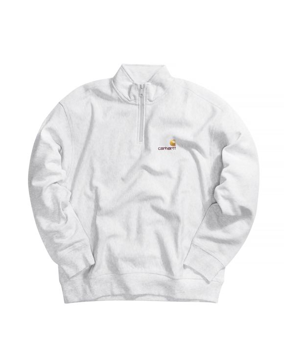 Carhartt wip half zip american script sweat ash heather hot sale