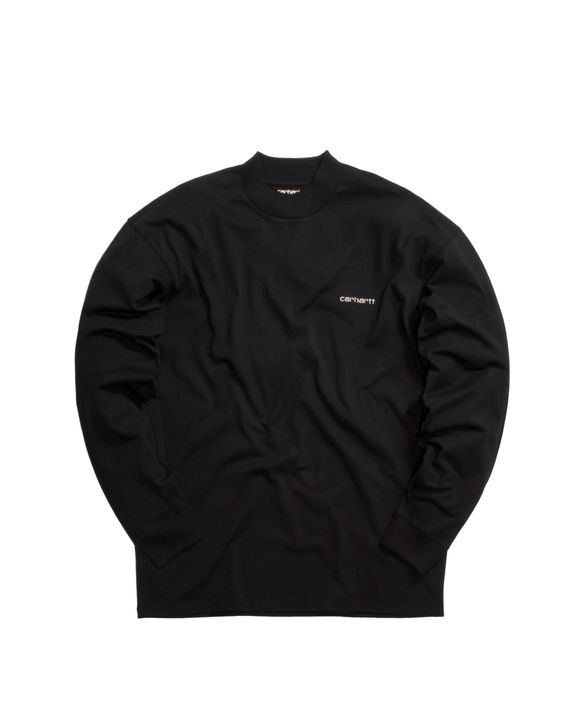 L/S Mockneck Script Embro T-Shirt