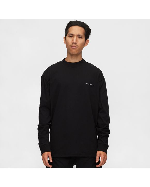 L/S Mockneck Script Embro T-Shirt