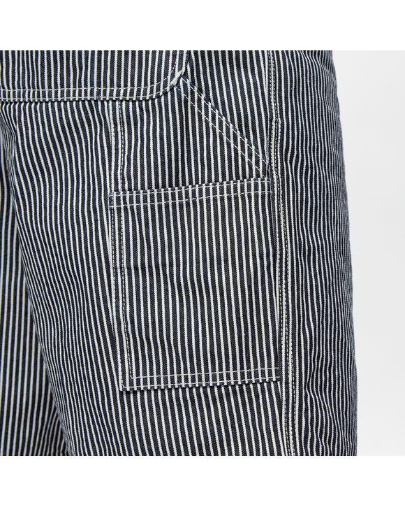 Single Knee Short Cotton Hermosa Hickory Indigo Stripe Denim 10 oz