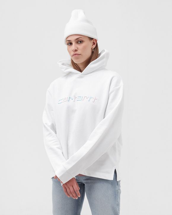 Carhartt WIP WMNS Shadow Script HOODIE White - White