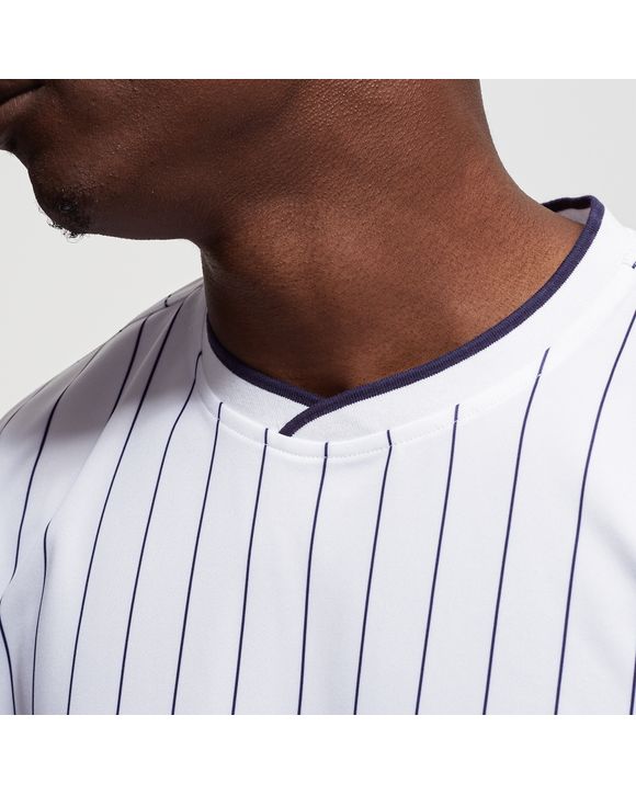 Augusta Sportswear 1685 Pinstripe Full Button Baseball Jersey - White/ Royal L