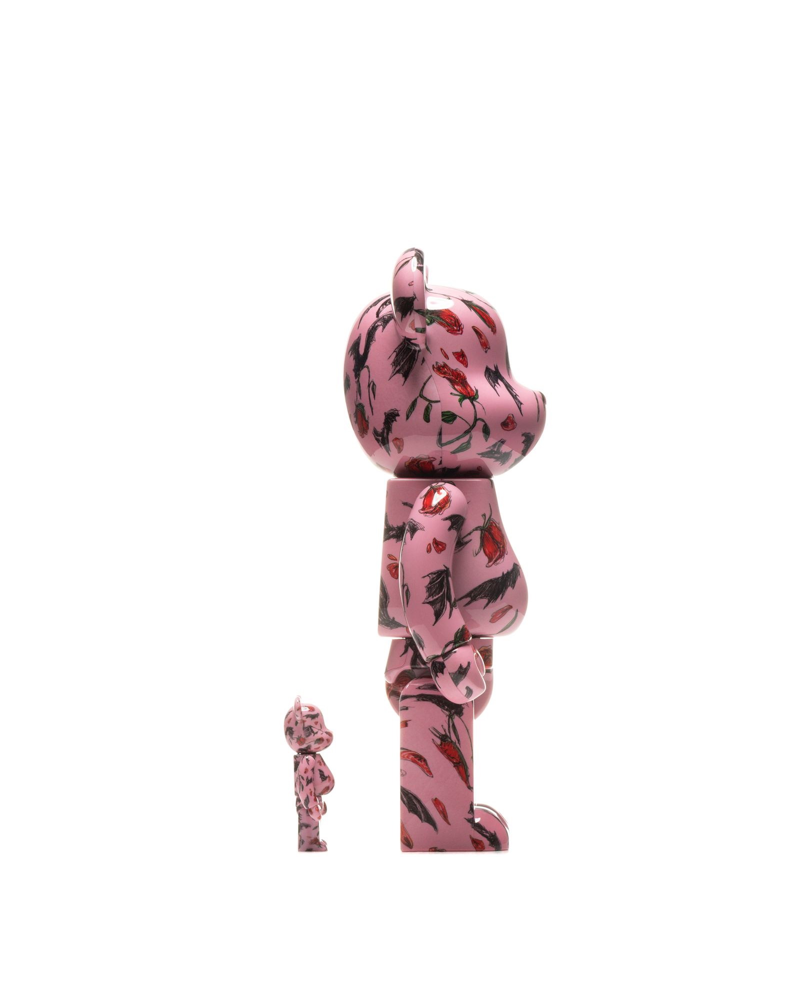 BE@RBRICK KIDILL X ERI WAKIYAMA BAT & ROSE PINK 2-PACK 400%