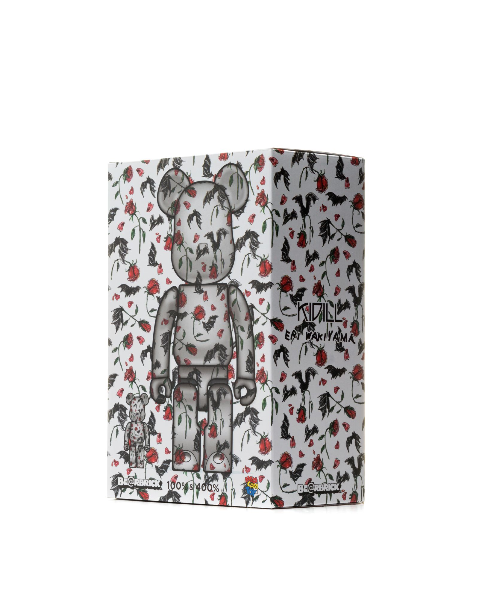 BE@RBRICK KIDILL X ERI WAKIYAMA BAT & ROSE WHITE 2-PACK 400%