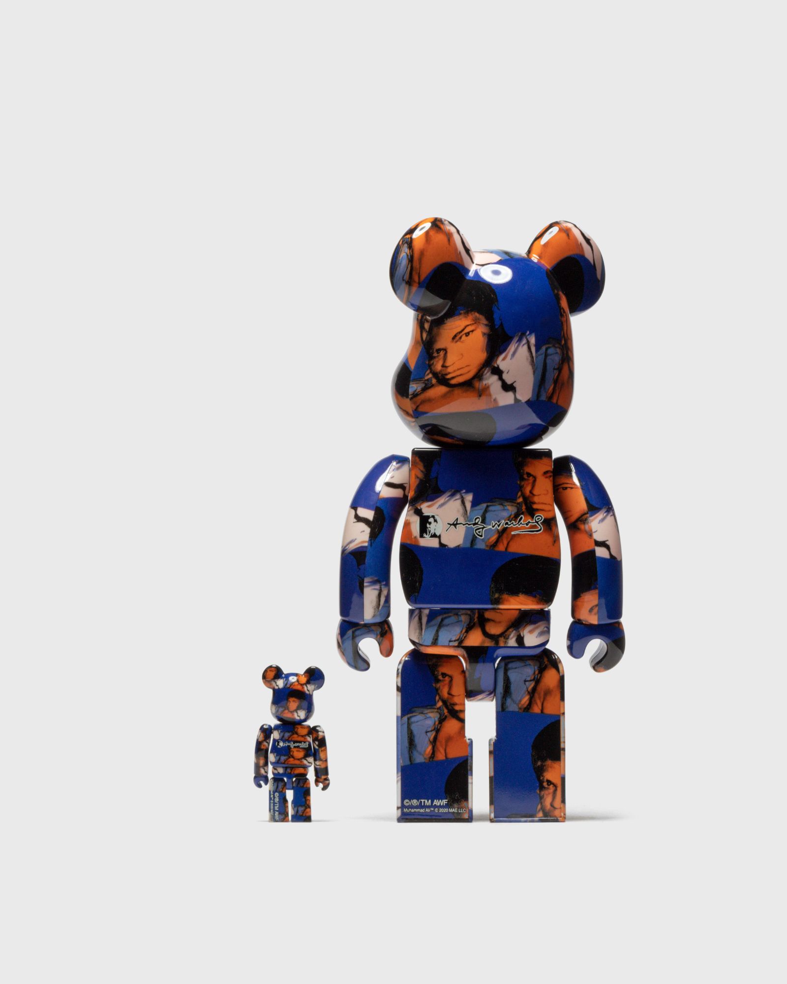 BE@RBRICK ANDY WARHOL MUHAMMAD ALI - 100% + 400%