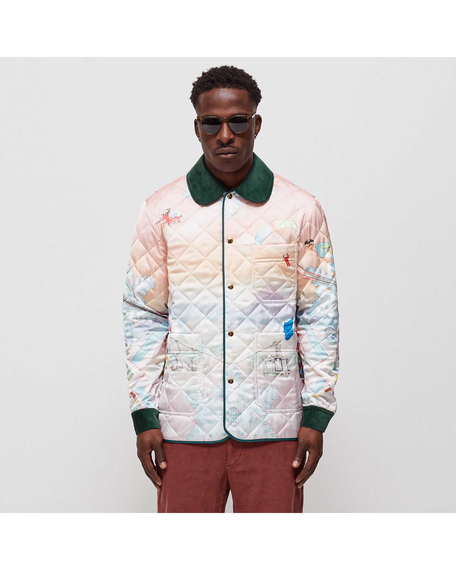 Ski Club Sunset Quilted Coat