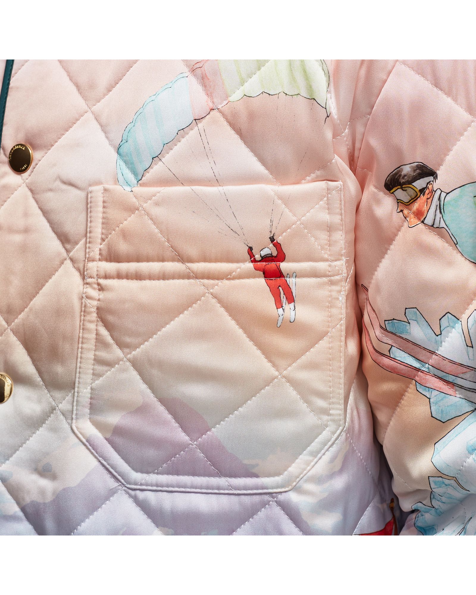 Ski Club Sunset Quilted Coat