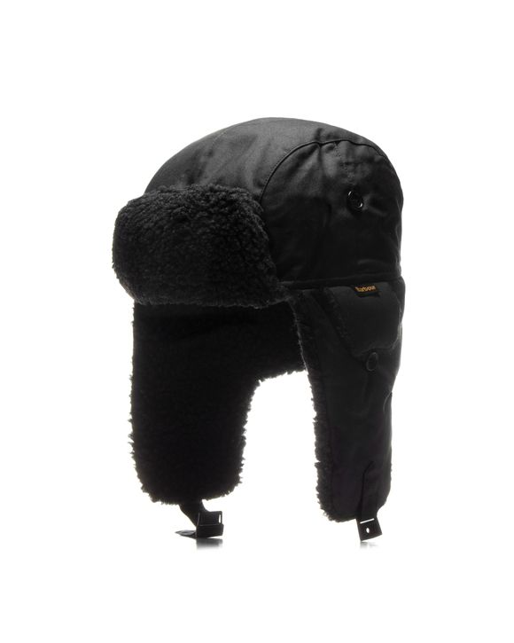 Barbour fleece lined trapper hat black online