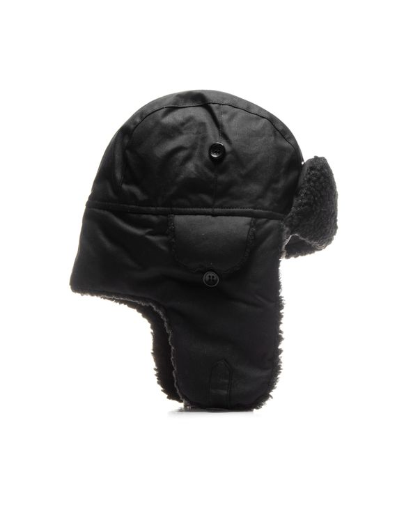Barbour fleece lined trapper hat black discount
