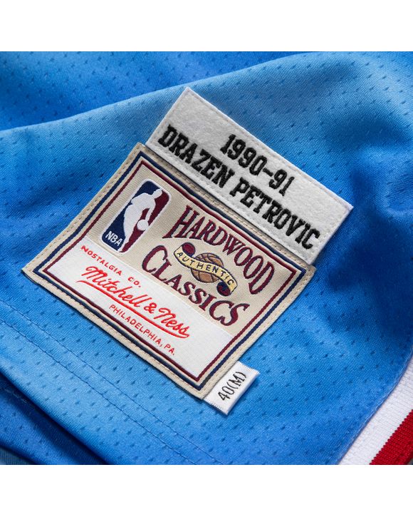 Mitchell & Ness Drazen Petrovic Blue New Jersey Nets 1990-91 Hardwood Classics Swingman Jersey