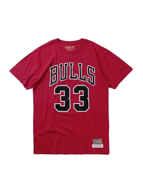 Mitchell & Ness LAST DANCE BULLS NUMBER 33 TEE Red | BSTN Store