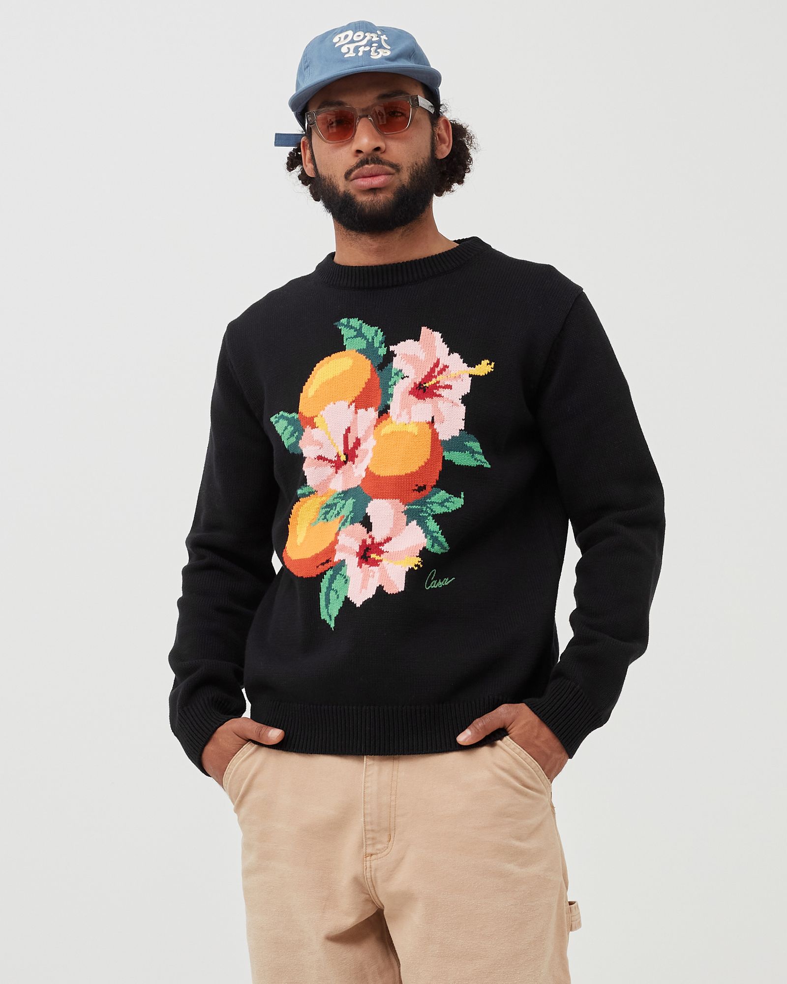 KAPALIA ORANGES INTARSIA KNIT