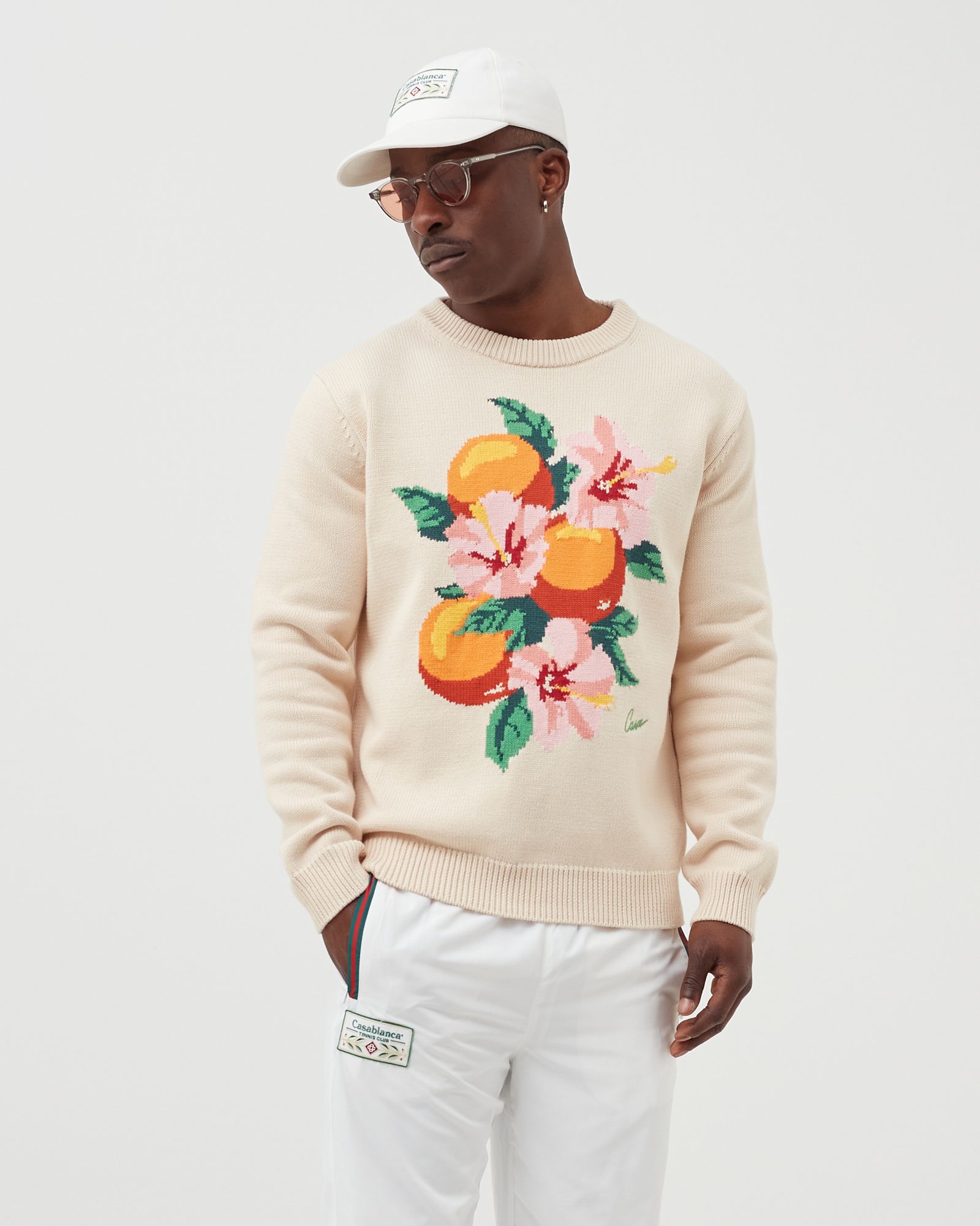 KAPALIA ORANGES INTARSIA KNIT