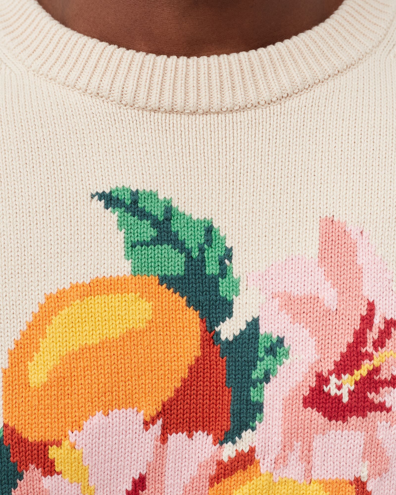KAPALIA ORANGES INTARSIA KNIT