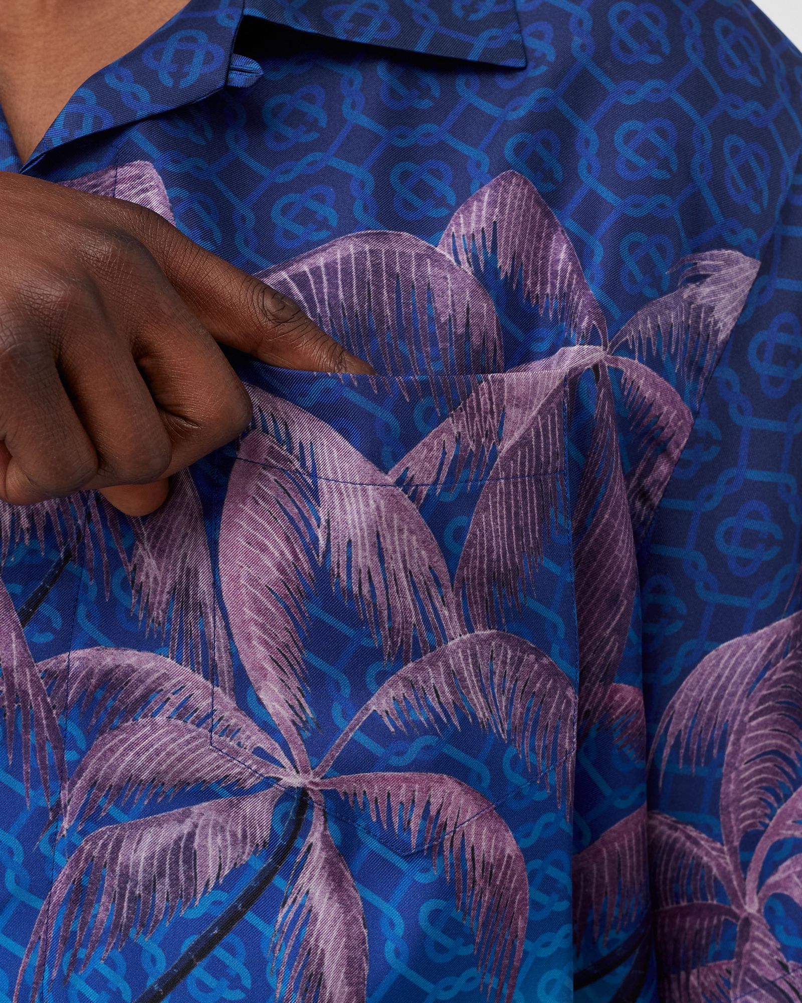 NUIT A MAUI PRINTED SILK SHIRT