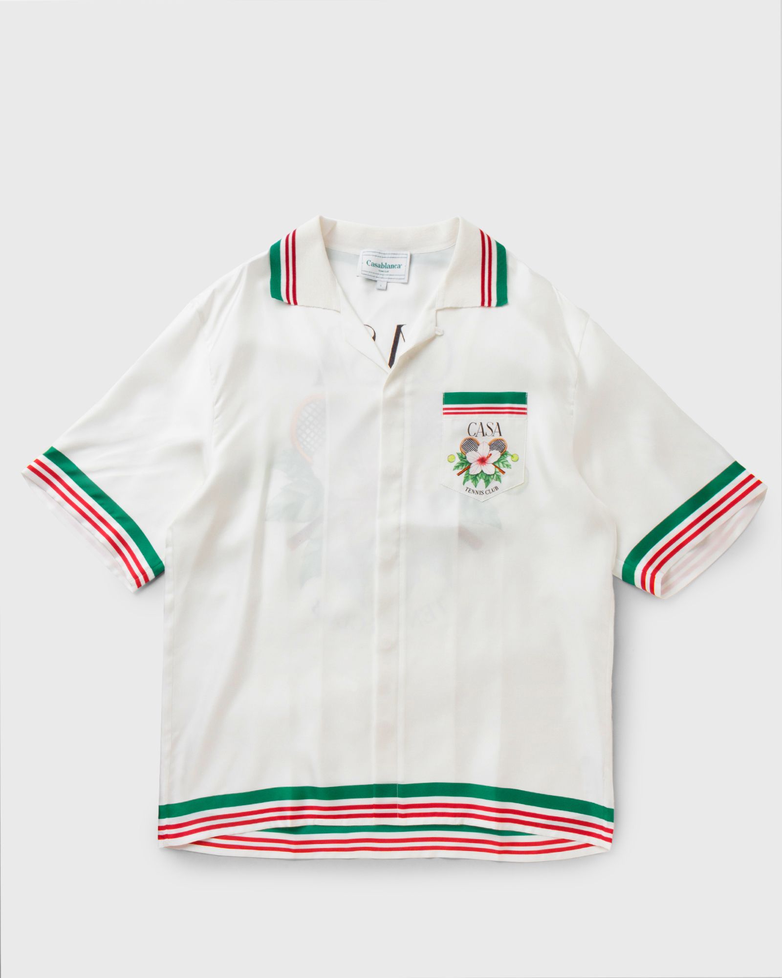 TENNIS CLUB PRINT SILK SHIRT