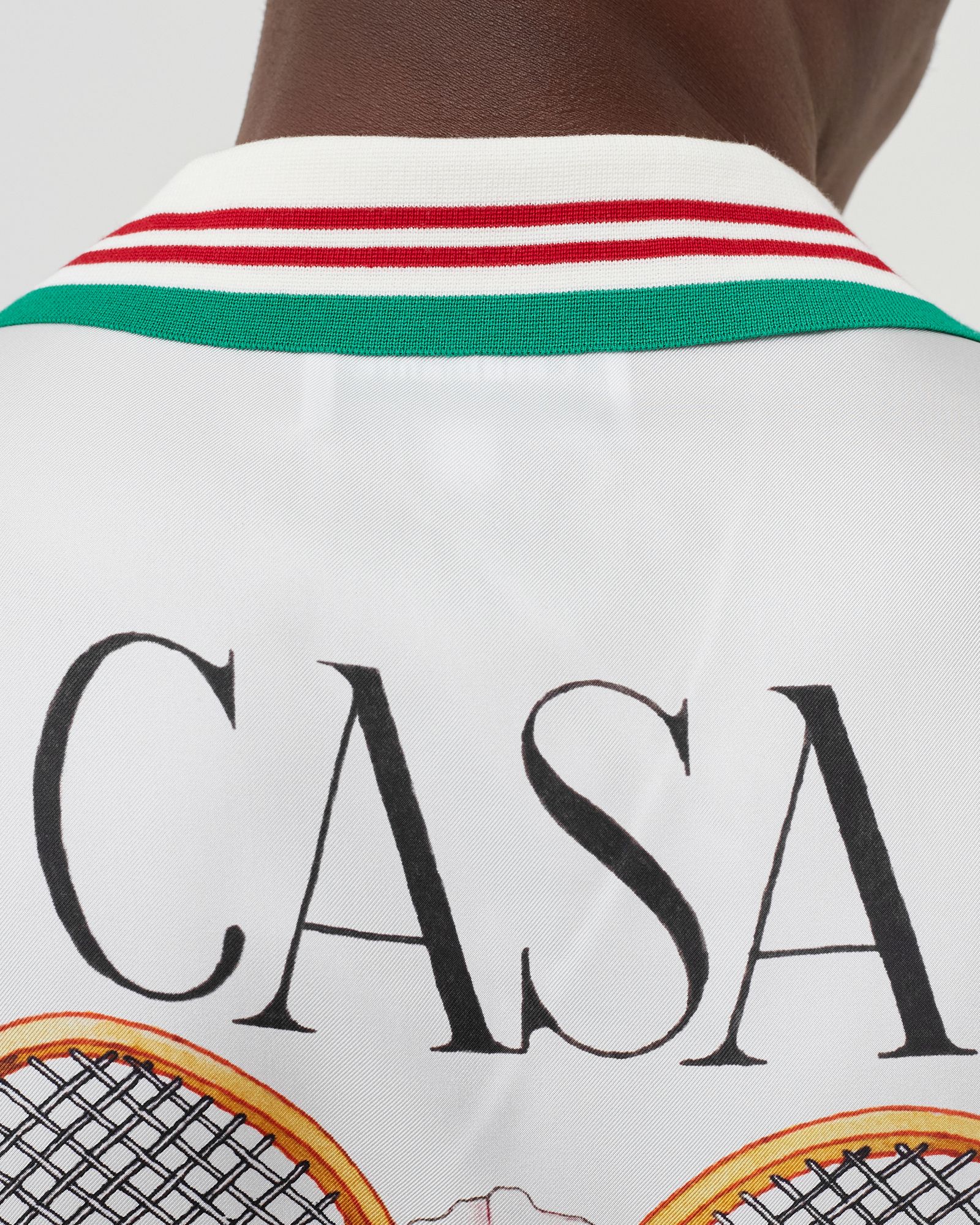 TENNIS CLUB PRINT SILK SHIRT