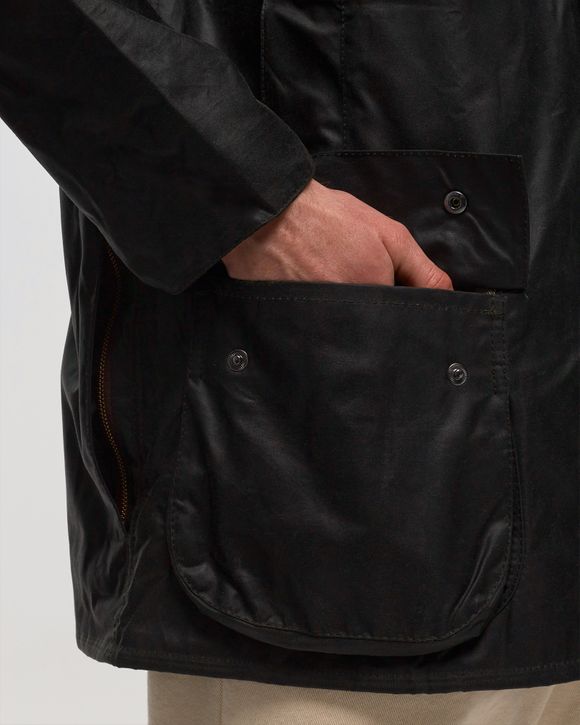 Barbour Beaufort Wax Jacket Black | BSTN Store