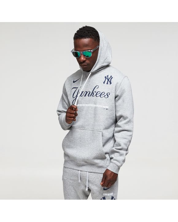 Men's Nike Gray New York Yankees Color Bar Club Pullover Hoodie