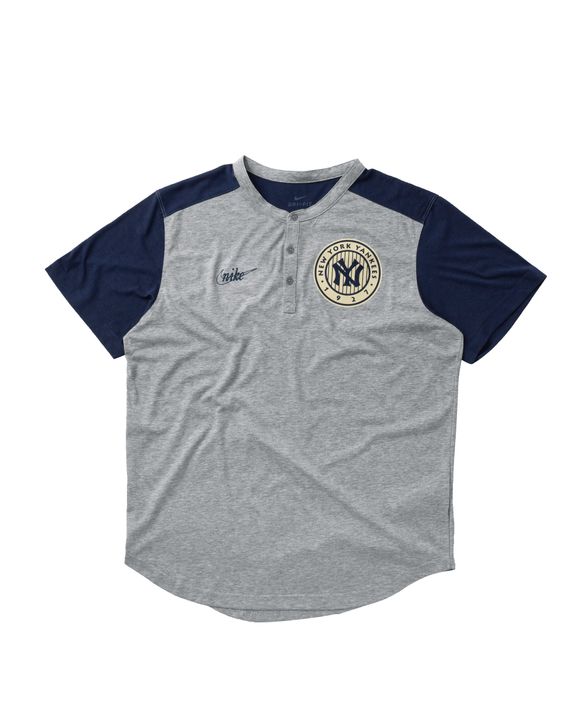 Nike New York Yankees - Cooperstown Logo Dri-Fit Henley Grey